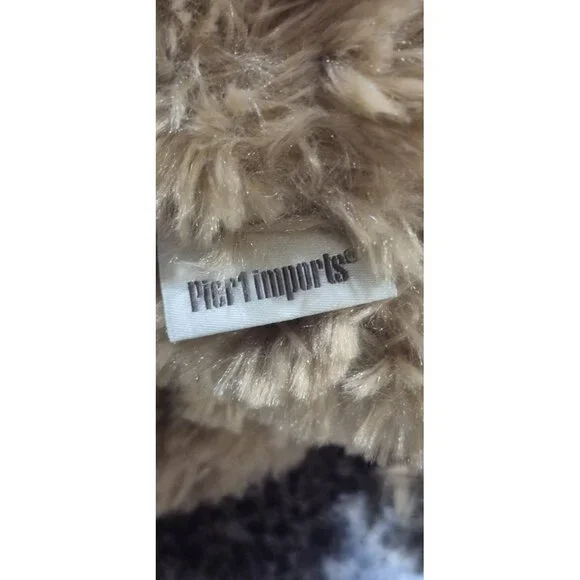 Pier 1 Imports Christmas 2018 Caleb 16" Teddy Bear Plush Holiday w Plaid Bow - Picture 5 of 7